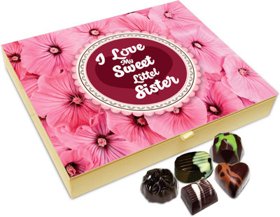 

Chocholik Raksha-bandhan Gift Box - I Love My Sweet Little Sister Chocolate Box For Brother / Sister - 20pc Truffles(240 g)
