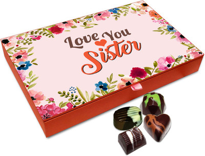 

Chocholik Rakshabandan Gift Box - Soothing Cocoa Chocolates For Brother / Sister - 12pc Truffles(144 g)