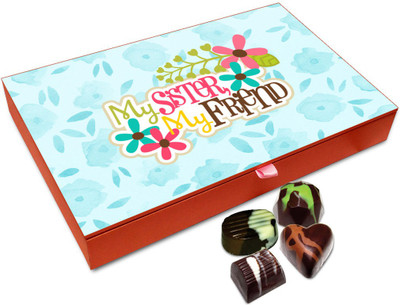 

Chocholik Rakshabandan Gift Box - My Sister My Friend Chocolate Box For Brother / Sister - 12pc Truffles(144 g)