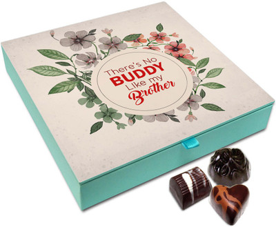 

Chocholik Rakhi Gift Box - No Buddy Like Brother Chocolate Box For Brother / Sister - 9pc Truffles(108)