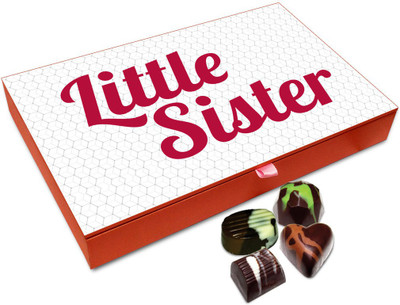 

Chocholik Raksha-bandhan Gift Box - Sweetest Little Sister Chocolate Box For Brother / Sister - 12pc Truffles(144 g)