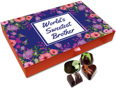

Chocholik Rakshabandan Gift Box - World's Sweetest Brother Chocolate Box For Brother / Sister - 12pc Truffles(144 g)