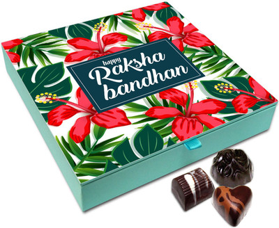 

Chocholik Rakhi Gift Box - Festive Delight Chocolate Box For Brother / Sister - 9pc Truffles(108)