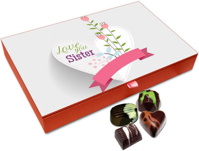 

Chocholik Raksha-bandhan Gift Box - Love You Sister Chocolate Box For Brother / Sister - 12pc Truffles(144 g)