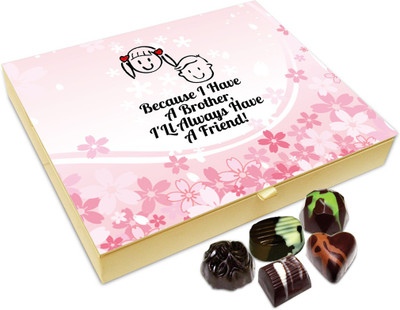 

Chocholik Raksha-bandhan Gift Box - I Have A Brother Chocolate Box For Brother / Sister - 20pc Truffles(240 g)