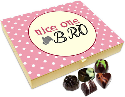 

Chocholik Rakshabandan Gift Box - You Are Nice One Bro Chocolate Box For Brother / Sister - 20pc Truffles(240 g)