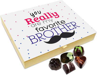 Chocholik Raksha-bandhan Gift Box - You Are Really My Favourite Brother Chocolate Box For Brother / Sister - 20pc Truffles(240 g)