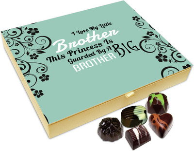 

Chocholik Rakshabandan Gift Box - Princess is Guarded By Big Brother Chocolate Box For Brother / Sister - 20pc Truffles(240 g)