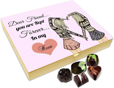 

Chocholik Friendship Gift - Friend You Will Forever Stay In My Heart Chocolate Box For Friends - 20 Pc Truffles(240 g)