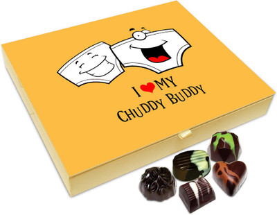 

Chocholik Friendship Gift Box - I Love My Childhood Friends Chocolate Box For Friends - 20pc Truffles(240 g)