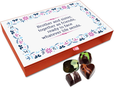 

Chocholik Raksha-bandhan Gift Box - Enjoyable Yummy Chocolates Box For Brother / Sister - 12pc Truffles(144 g)