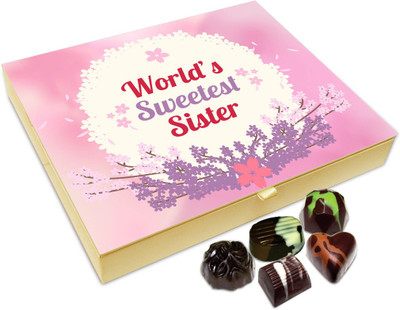 

Chocholik Raksha-bandhan Gift Box - World Sweetest Loving Sister Chocolate Box For Brother / Sister - 20pc Truffles(240 g)