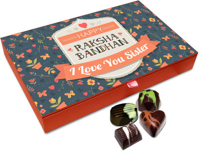 

Chocholik Rakhi Gift Box - Praiseworthy Chocolates For Brother / Sister - 12pc Truffles(144 g)