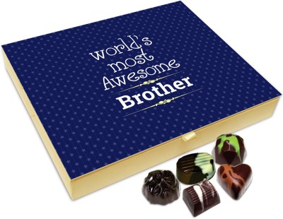 

Chocholik Rakhi Gift Box - World's Most Awesome Brother Chocolate Box For Brother / Sister - 20pc Truffles(240 g)