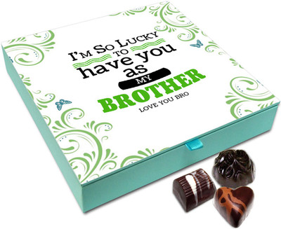 

Chocholik Rakshabandan Gift Box - Joyful Flavorful Chocolates For Brother / Sister - 9pc Truffles(108)