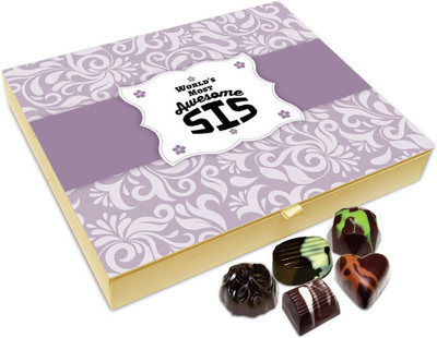 

Chocholik Rakshabandan Gift Box - Awesome Sister Ever Chocolate Box For Brother / Sister - 20pc Truffles(240 g)
