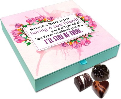 

Chocholik Rakhi Gift Box - Bitter Sweet Special Bond Chocolates Box For Brother / Sister - 9pc Truffles(108)