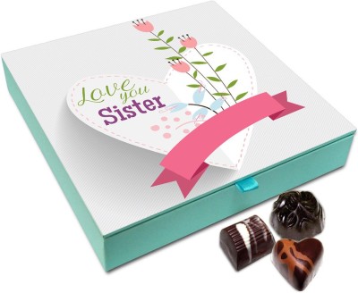 

Chocholik Raksha-bandhan Gift Box - Love You Sister Chocolate Box For Brother / Sister - 9pc Truffles(108)