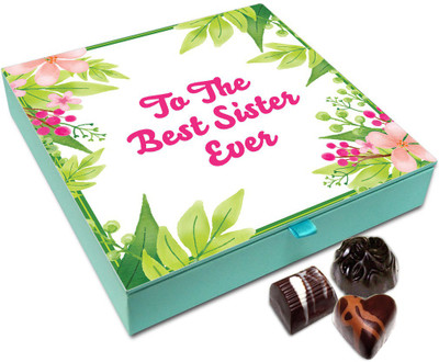 

Chocholik Rakhi Gift Box - To The Best Sister Ever Chocolate Box For Brother / Sister - 9pc Truffles(108)