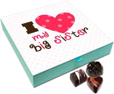 

Chocholik Rakhi Gift Box - I Love My Big Sister Chocolate BoxFor Brother / Sister - 9pc Truffles(108)