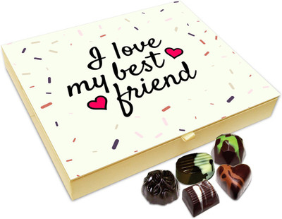 

Chocholik Friendship Gift Box - I Will Forever Love My Best Friends Chocolate Box For Friends - 20pc Truffles(240 g)
