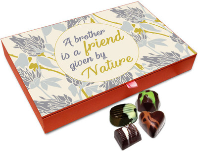 

Chocholik Raksha-bandhan Gift Box - Brother Is A Friend Chocolate Box For Brother / Sister - 12pc Truffles(144 g)