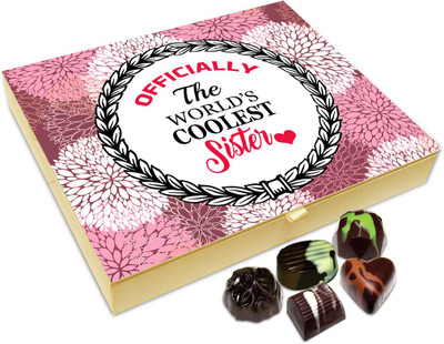 

Chocholik Rakshabandan Gift Box - My Coolest Sister Chocolate Box For Brother / Sister - 20pc Truffles(240 g)
