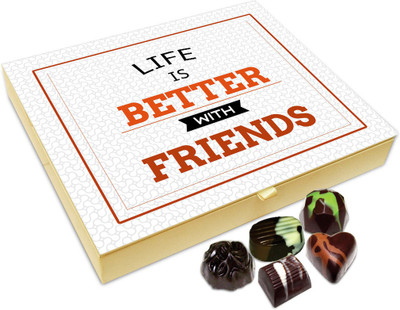 

Chocholik Friendship Gift Box - Life Is Better With Friends Chocolate Box For Friends - 20pc Truffles(240 g)