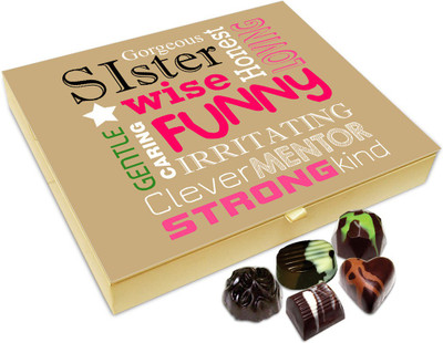 

Chocholik Raksha-bandhan Gift Box - Gorgeous Sister Chocolate Box For Brother / Sister - 20pc Truffles(240 g)