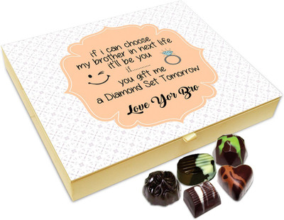 

Chocholik Rakhi Gift Box - Love You Bro For Everything You Are Chocolate Box For Brother / Sister - 20pc Truffles(240 g)
