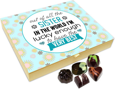 

Chocholik Raksha-bandhan Gift Box - Out Of All The Sisters In World Chocolate Box For Brother / Sister - 20pc Truffles(240 g)