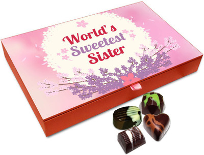 

Chocholik Raksha-bandhan Gift Box - World Sweetest Loving Sister Chocolate Box For Brother / Sister - 12pc Truffles(144 g)