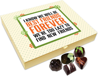 

Chocholik Friendship Gift - I Know We Will Be Best Friends Forever Chocolate Box For Friends - 20 Pc Truffles(240 g)
