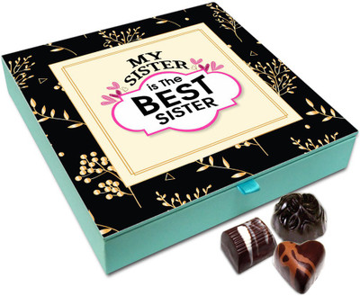 

Chocholik Rakshabandan Gift Box - Best Sister Chocolate Box For Brother / Sister - 9pc Truffles(108)