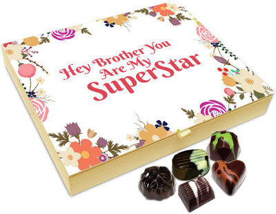 

Chocholik Raksha-bandhan Gift Box - Hey Brother you Are My Super Star Cjhocolate Box For Brother / Sister - 20pc Truffles(240 g)