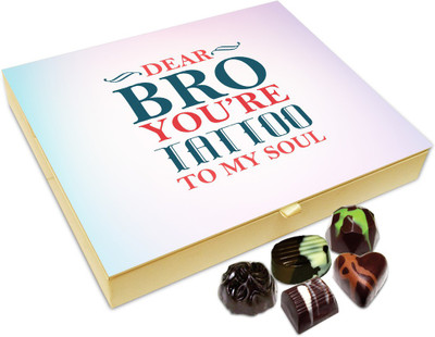 

Chocholik Raksha-bandhan Gift Box - Tattoo To My Soul Chocolate Box For Brother / Sister - 20pc Truffles(240 g)