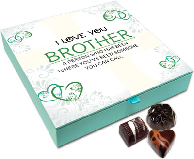 

Chocholik Raksha-bandhan Gift Box - Most Loving Brother Chocolate Box For Brother / Sister - 9pc Truffles(108)