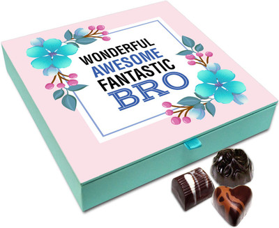 

Chocholik Rakhi Gift Box - Celebration with Yummy Chocolates Box For Brother / Sister - 9pc Truffles(108)