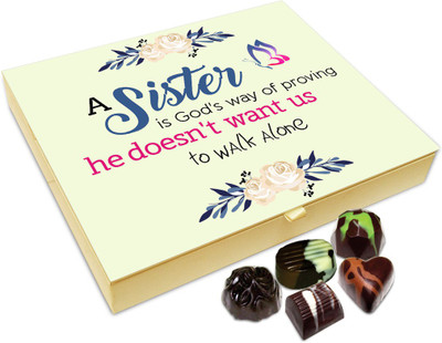 

Chocholik Raksha-bandhan Gift Box - A Sister Is God's Way Chocolates Box For Brother / Sister - 20pc Truffles(240 g)