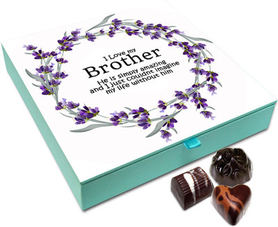 

Chocholik Rakshabandan Gift Box - Rare Ruffle Chocolates For Brother / Sister - 9pc Truffles(108)