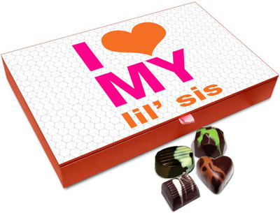 

Chocholik Rakshabandan Gift Box - I Love My Lil Sister Chocolate Box For Brother / Sister - 12pc Truffles(144 g)