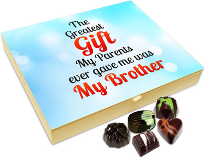 

Chocholik Rakshabandan Gift Box - The Greatest Gift Parents Ever Gave Chocolate Box For Brother / Sister - 20pc Truffles(240 g)