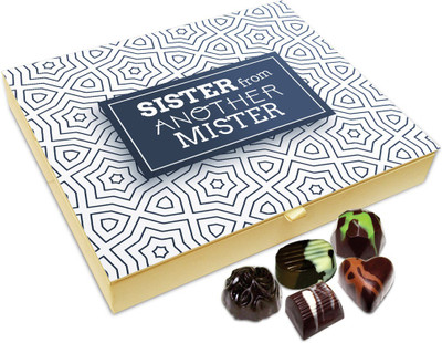 

Chocholik Rakhi Gift Box - Sister From Another Mister Chocolate Box For Brother / Sister - 20pc Truffles(240 g)
