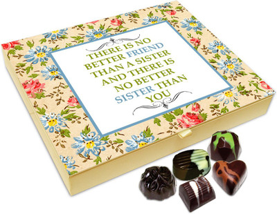 

Chocholik Friendship Gift - No Better Friend Than Sister Chocolate Box For Friends - 20 Pc Truffles(240 g)