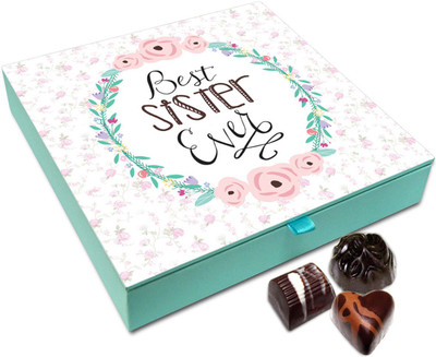 

Chocholik Raksha-bandhan Gift Box - Fortunate Chocolates For Brother / Sister - 9pc Truffles(108)