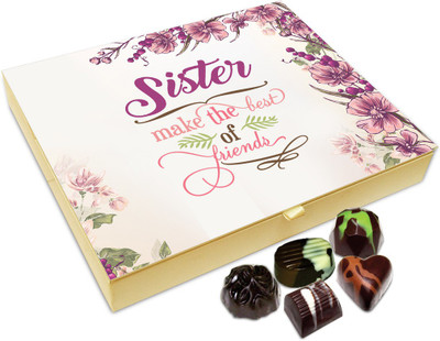 

Chocholik Rakshabandan Gift Box - Sister Make Best Friend Ever Chocolate Box For Brother / Sister - 20pc Truffles(240 g)