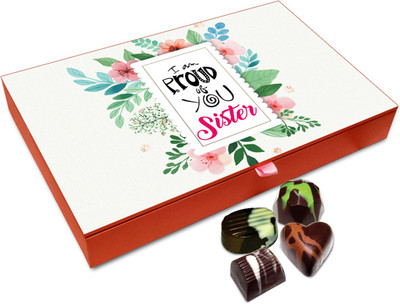 

Chocholik Rakhi Gift Box - Tempting Yummy Chocolate Box For Brother / Sister - 12pc Truffles(144 g)