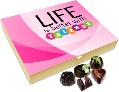 

Chocholik Friendship Gift - Life Is Better With Friends Chocolate Box For Friends - 20 Pc Truffles(240 g)