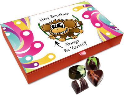 

Chocholik Rakshabandan Gift Box - Hey Brother Always Be Yourself Chocolate Box For Brother / Sister - 12pc Truffles(144 g)