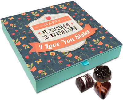 

Chocholik Rakhi Gift Box - Praiseworthy Chocolates For Brother / Sister - 9pc Truffles(108)